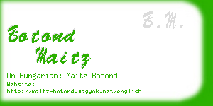 botond maitz business card